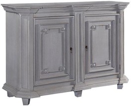 Sideboard Arlington Pewter Gray Detailed Moldings Wood 2-Door Adjustable Shelves - £2,331.59 GBP