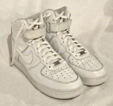 Nike Air Force 1 High &#39;07 Men&#39;s Sz 11.5 Basketball Shoes 315121-115 Triple White - £38.65 GBP