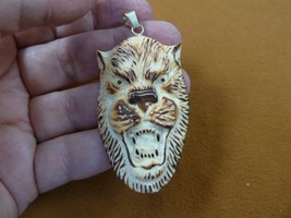 j-pan-12 wild roaring Panther PENDANT brown face panthers water buffalo ... - $782.97 MXN