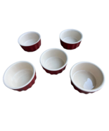 Lot of 5 GOOD COOK Stoneware Red Baking Ramekin Bowls 4 oz - $24.99