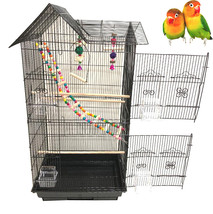 39-Inch Roof Top Large Flight Bird Cage w/Toys Small Quaker Parrot Cockatiel - £81.52 GBP