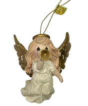 Precious Moments Angel Christmas Tree Ornament Vintage Horn Player 3.25&quot;... - $21.79