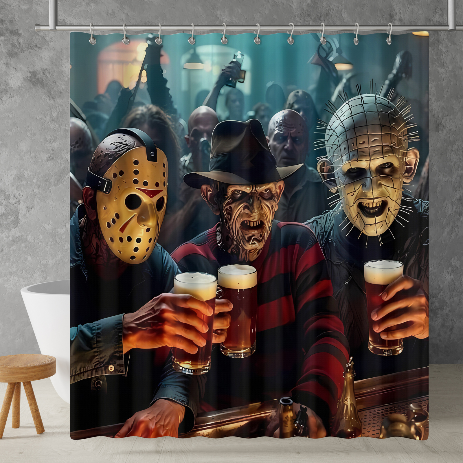 New!!! Horror Characters Custom Waterproof Polyester Shower Curtain 4 Size Item image 10