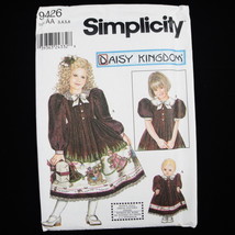 Simplicity 9426 Daisy Kingdom Girls Border Print Dress and Doll Dress 3,4,5,6 - £3.07 GBP