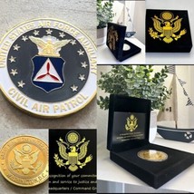U S Air Force Auxiliary Civil Air Patrol Challenge Coin With Special Velvet Case - £20.23 GBP