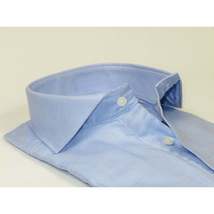 Men's Shirt FAMOZO Turkey 100% Cotton Cut-away Collar French Cuffs FA2 Blue image 4
