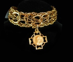 Gold filled Bracelet Religious bracelet vintage gold bracelet Virgin mar... - $245.00