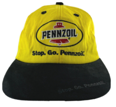 Vintage Pennzoil Hat Cap Strap Back Yellow - $19.55