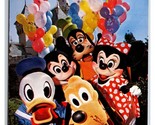 Disneyland Mickey Minnie Goofy Smile Please Anaheim CA UNP Chrome Postca... - $2.92