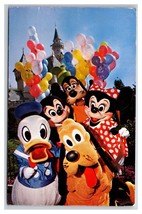 Disneyland Mickey Minnie Goofy Smile Please Anaheim CA UNP Chrome Postca... - £2.29 GBP