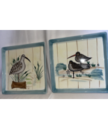 Luncheon Plates Wall Decor Birds Porcelain Lot of 2 Trivets Cookies Sand... - £11.72 GBP