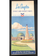 VTG 1964 Chevron LA Los Angeles CA Road Street Vicinity Map Griffith Obs... - $9.49