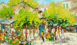 Old Streets 03, a 24&quot; high x 41&quot; commission original oil painting by - $299.00