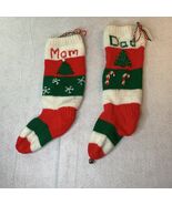 Vintage Knit Christmas Stockings Mom & Dad Set Christmas Decor - €23,19 EUR Vintage Knit Christmas Stockings Mom & Dad Set Christmas Decor - €23,19 EUR