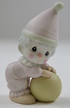 Vintage Enesco Precious Moments 1989 Clown With Ball 3.625&quot; Tall Collectible Art - £19.02 GBP