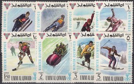 Zayix Umm Al Qiwain Uae Mi 233A-240A Mnh Winter Olympics Skiing Sports - £4.79 GBP