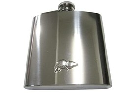 Silver Toned Anatomical Medical Hepatologist Liver 6 Oz. Stainless Steel... - $49.99