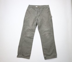 Vintage Carhartt Mens 34x32 Faded Spell Out Wide Leg Dungaree Pants Moss... - $79.15