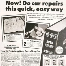 1969 Motor&#39;s Auto Repair Car Vehicle Manual Advertisement Automobilia DW... - $368.12 MXN