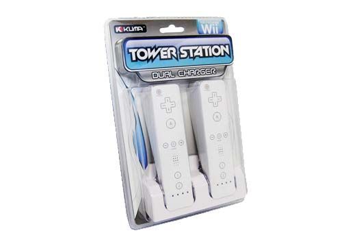 New Nintendo Wii Dual Charge Tower Station 2 Batteries - $12.00