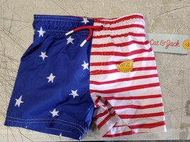 Baby Boys&#39; Swim Trunk, &quot;USA&quot; Blue/White/Red Size US 9M,18M,2T - Cat &amp; Jack - $1.00