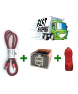USB Cable + Car + Wall Charger for ALL Motorola Moto Phones - Type C Plu... - $13.70