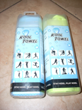 keep cool towels x2 lime green and light blue new - $304.63 MXN