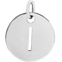 Precious Stars Unisex Sterling Silver Initial I Disc Pendant - £19.18 GBP