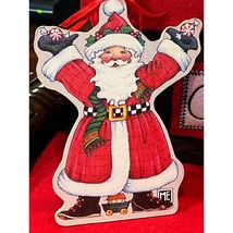 Vintage Mary Engelbreit Santa Claus Wooden Christmas Ornament - £14.53 GBP