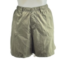 COLUMBIA Men&#39;s Shorts Olive Cargo Pockets Nylon Performance Size XL - $13.49