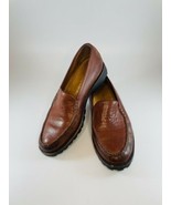 COLE HAAN Brown Leather Loafers Slip On Shoes Womens Size 8AA (F6453) (W... - $39.59