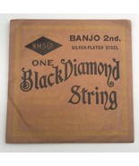 Banjo 2nd String Antique NMS Co Black Diamond Silver Played Steel NOS In... - $11.95