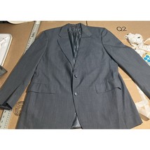 Hart Schaffner Marx Sport Coat 44R, Gray Striped Blazer Jacket, Vintage ... - $29.69