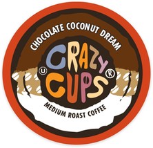 Crazy Cups Chocolate Coconut Dream Coffee 22 to 110 Keurig K cups Pick Any Size  - £20.74 GBP+