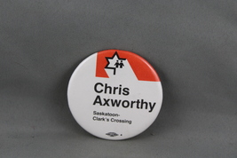 Vintage Canadian Political Pin - Chris Axworthy Clark&#39;s Crossing NDP - C... - $15.00