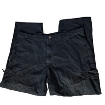 Wrangler Legacy Men&#39;s Cargo Pants Straight Leg Size 40 X 30 Solid Black ... - £31.15 GBP