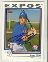 chad chop signed autographed card 2004 topps - $9.55