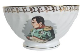 VTG French Empire Napoleon 3.5in Bowl Gold Tone Trim Napoleon Tea Cup - £46.92 GBP