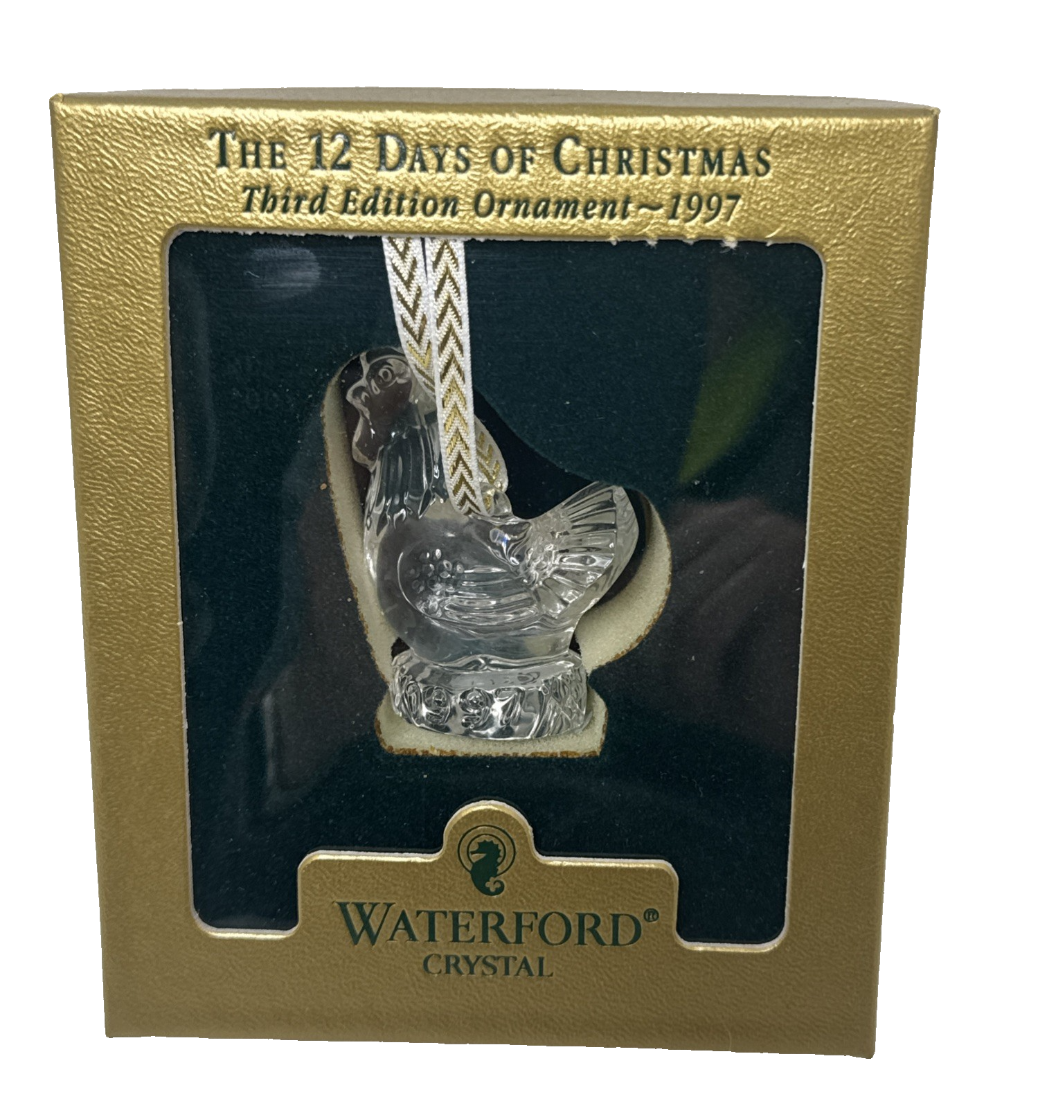 Waterford Crystal 12 Days of Christmas Ornament Third Edition 1997 Frenc... - $24.00