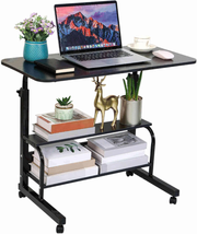 Home Office Study Desk Corner Desk for Small Space Rolling Desk Mobile Computer  - £69.65 GBP