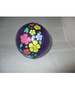 Purple Flower Print Beachball 7&quot; - Bear or Doll Size - $126.94 MXN