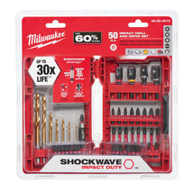 Milwaukee 48-32-4013 Shockwave Impact Duty Driver Bit Set 50 Piece - £56.05 GBP