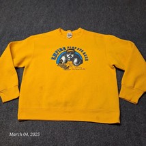 * VTG Empire Sled Dog Race Sweatshirt Adult Large Yellow Crew Neck USA Made - $17.05