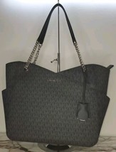 Michael Kors New Jet Set Travel Large Black Chain Shoulder Tote Retail $558 - $300.96