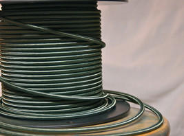 Green Cloth Covered 3-Wire Round Cord, Vintage Lamps Pendant Lights Antique - £1.32 GBP