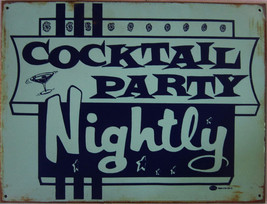 Cocktail Party Nightly Rustic/Vintage Mummert Metal Sign - £51.95 GBP