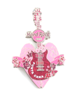 Hard Rock Cafe Punta Cana Shakira Glitter Pink Guitar Pin Dominican Repu... - £15.78 GBP