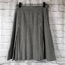 Handmade Houndstooth Largo sobre Rodilla Falda Talla Pequeña Plisado Vin... - $20.77