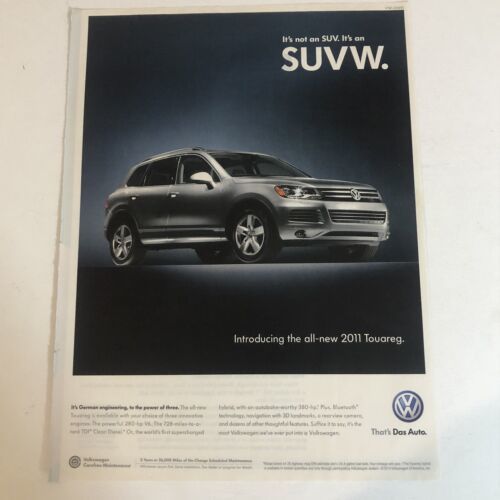 Primary image for Volts wagon SUVW Print Ad  Advertisement 2010 PA9