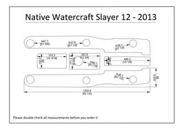 2013 Native Watercraft Slayer 12 Kayak Boat EVA Foam Deck Floor Pad Flooring - £117.49 GBP